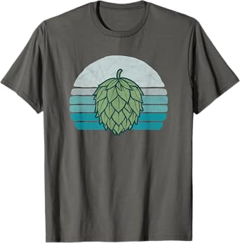 Hops Lover Vintage Beer Graphic Dark Sunset Hop Illustration T-Shirt