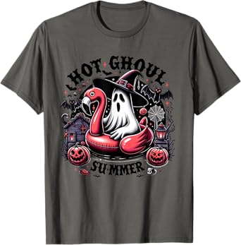 Halloween Summer Celebrate Summerween Ghost Spooky Creepy T-Shirt for Men Women Kids