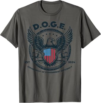 D.O.G.E Merchandise American Flag Doge Department Of Government Efficiency Unisex T-Shirt