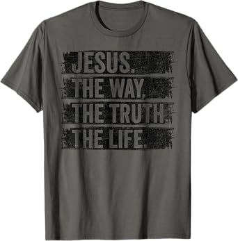 Jesus The Way Truth Life Vintage Christian Worship Retro T-Shirt