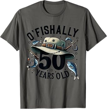 Ofishally 50 Years Old 50th Birthday Fisherman Fishing Lover T-Shirt