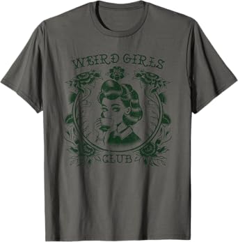 Weird Girls Club Retro Gothic Floral Alt Girl T-Shirt