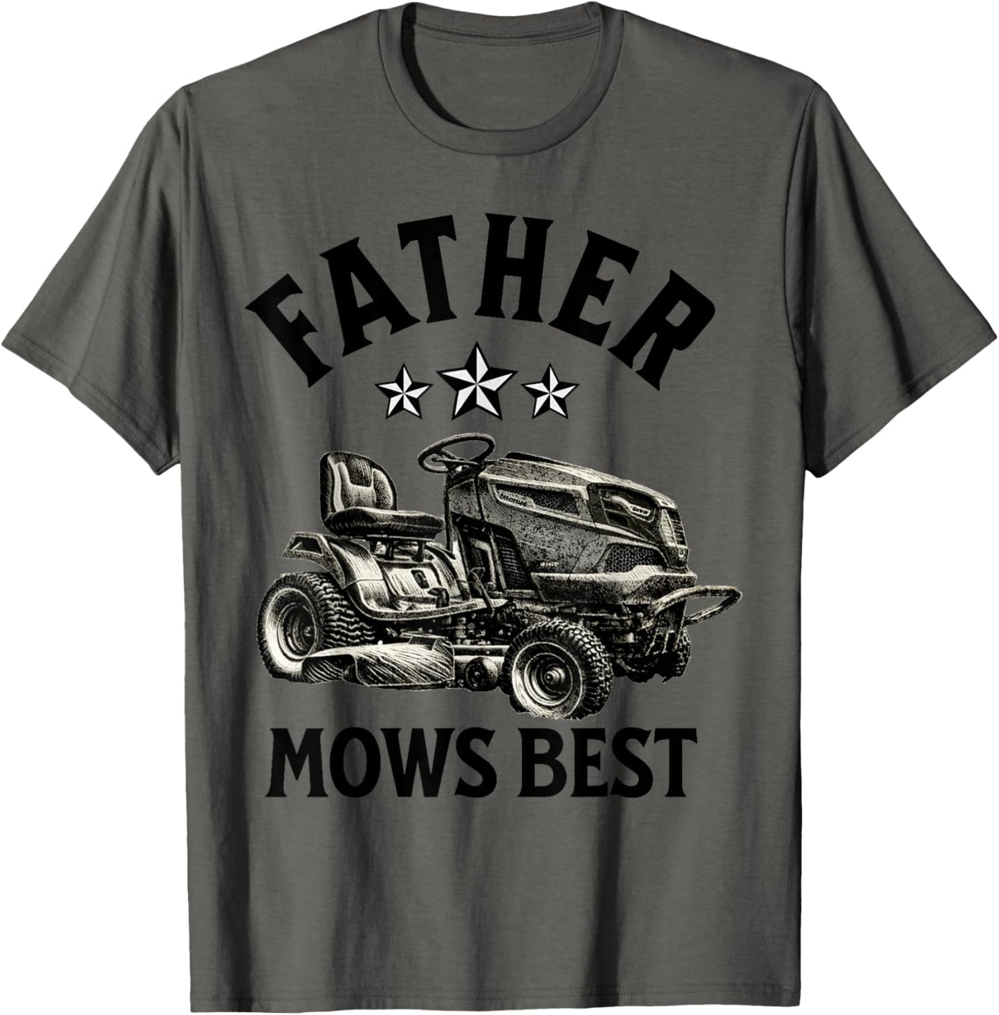 Father Mows Best Shirt Landscaping Lawn Mower Tee T-Shirt