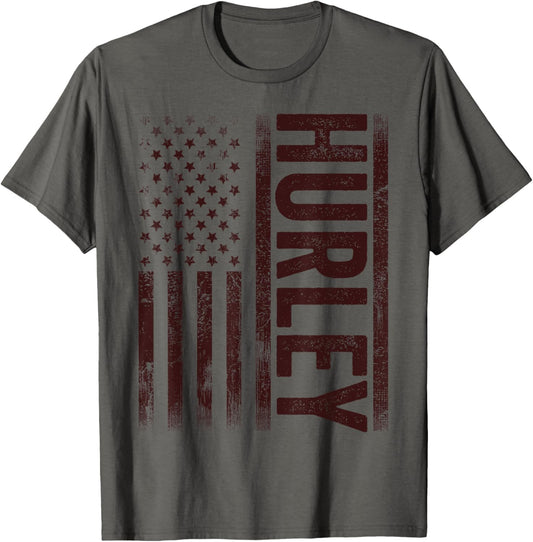 Hurley KY Vintage Us American Flag Retro For Men Women T-Shirt