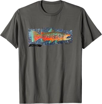 Brown Trout Fish Art T-Shirt Derek DeYoung Fisherman Gift T-Shirt