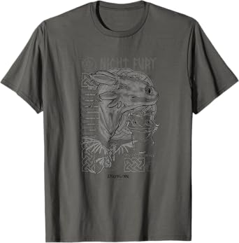 DreamWorks Dragons Night Fury Sketch Toothless T-Shirt
