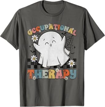 OT Occupational Therapy Halloween Retro Ghost OT Halloween T-Shirt