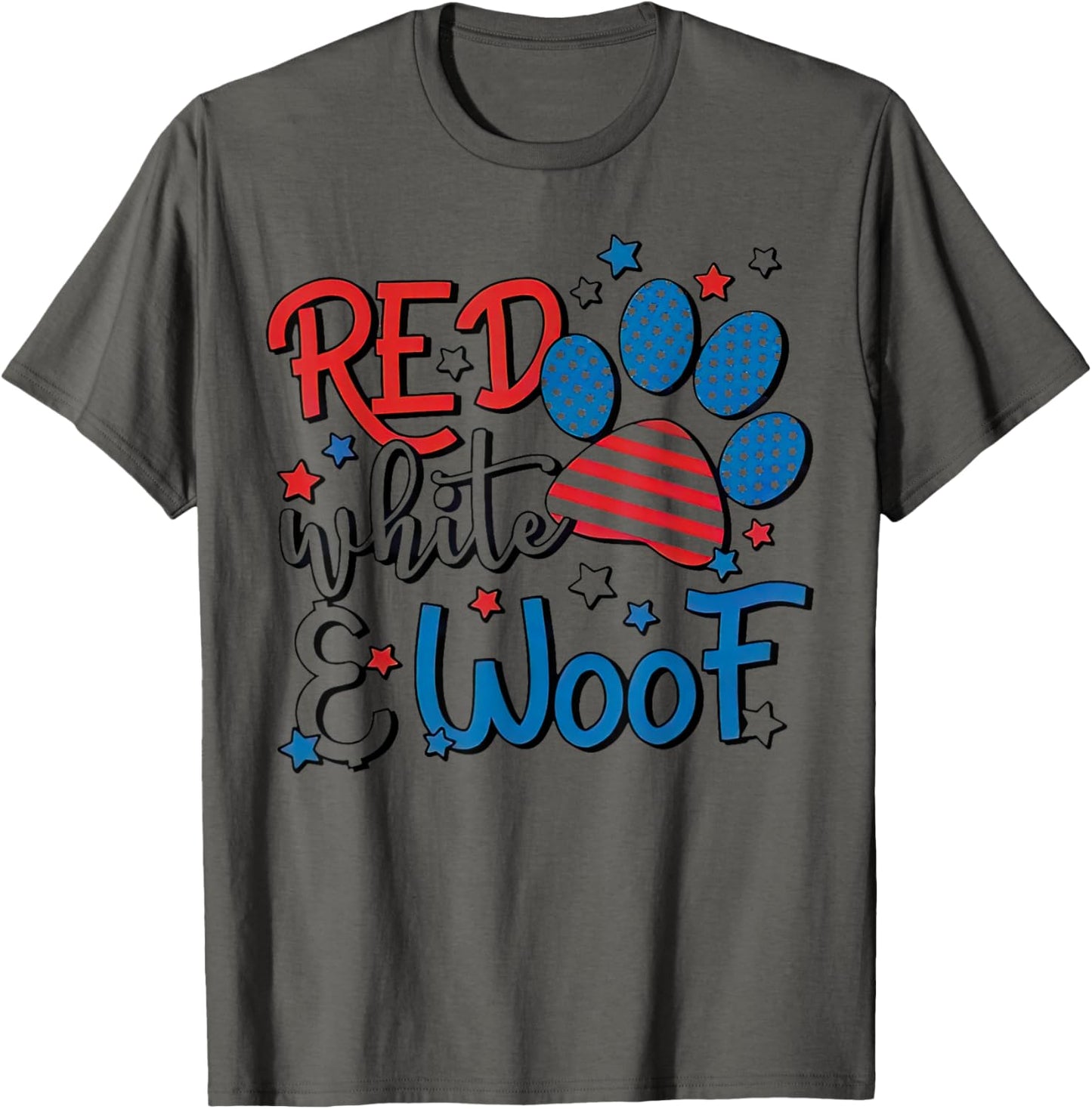Red White And Woof 4th Of July Dog Lover T-Shirt
