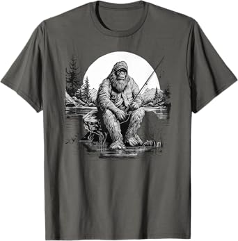 Big foot fishing, Cool Fishing Fisherman Bigfoot Sasquatch T-Shirt
