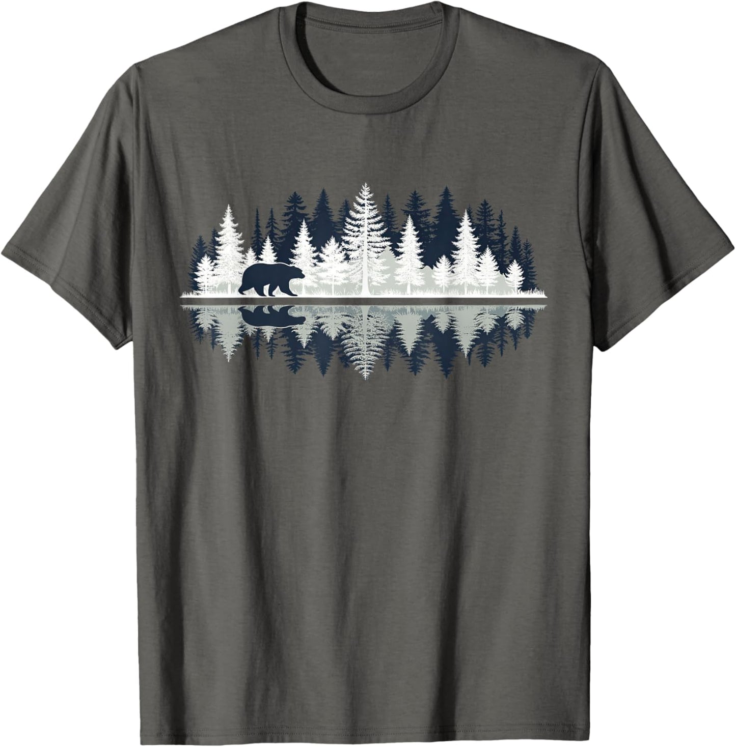 Animal Bear Nature Lover Outdoor Forest Reflection Wildlife T-Shirt