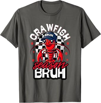 Crawfish Season Bruh Funny Crawfish Hat Boy Crawfish Preppy T-Shirt