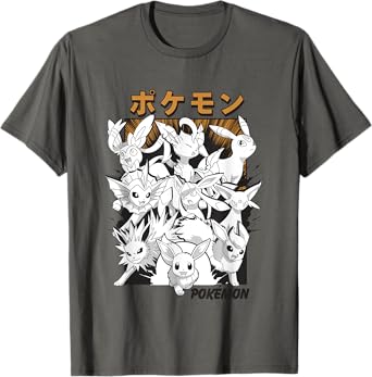 Pokémon Eevee & Eeveelutions Epic Mashup Vintage Poster T-Shirt