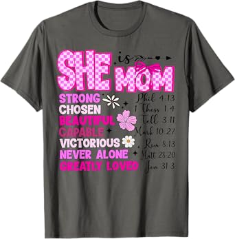 She Is Mom Christian Mother's Day Jesus Mama Religious Women T-Shirt