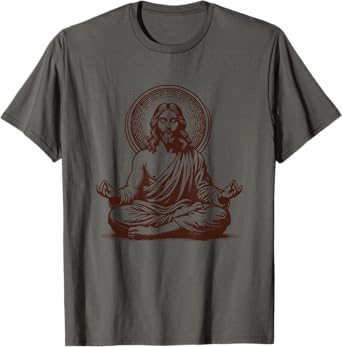 Jesus Meditating As A Buddhist Monk Meditation T-Shirt
