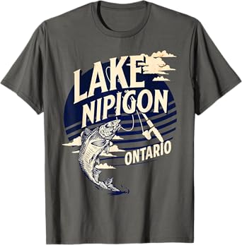 Lake Nipigon Ontario Canada Fly Fishing Trout Souvenir T-Shirt