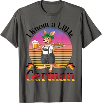 Bavarian Kangaroo With Beer Schnitzel I Know A Little German T-Shirt