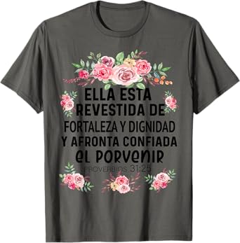 Camiseta cristiana en espanol Versiculo Spanish Christians T-Shirt