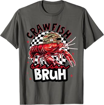 Crawfish Season Bruh Funny Crawfish Hat Boy Crawfish Preppy T-Shirt