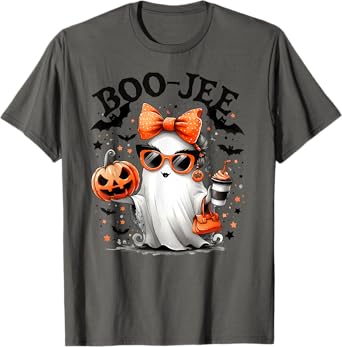 Halloween Trick or Treat BOO-GEE Ghost And Pumpkin T-Shirt