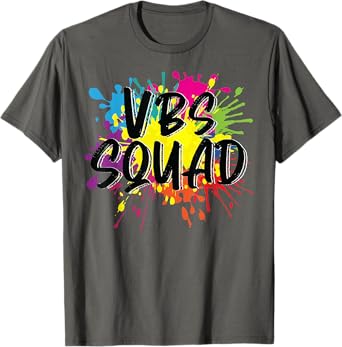 VBS Squad Vacation Bible School I Love Paint Splatter Team T-Shirt