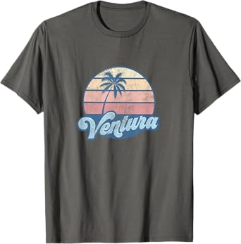 Ventura California CA T Shirt Vintage 70s Retro Surfer Tee T-Shirt