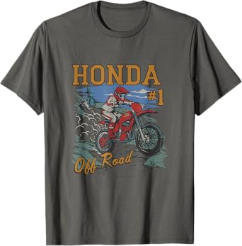 Honda Powersports # 1 Off Road Vintage Dirt Bike T-Shirt