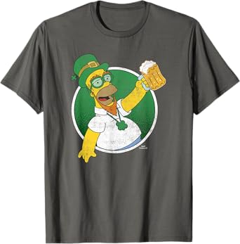 The Simpsons St. Patrick's Day Homer Lucky Beer Celebrations T-Shirt
