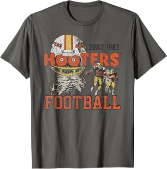 Hooters Football Since 1983 Hootie The Owl Logo Funny Sports T-Shirt