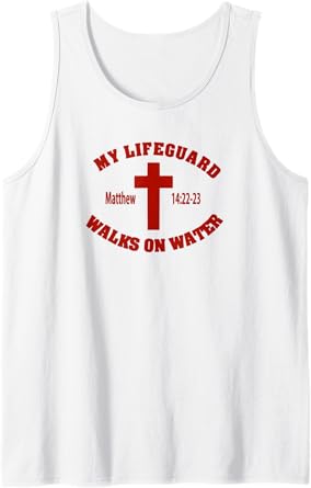 Christian My Life Guard Walks On Water Tank Top