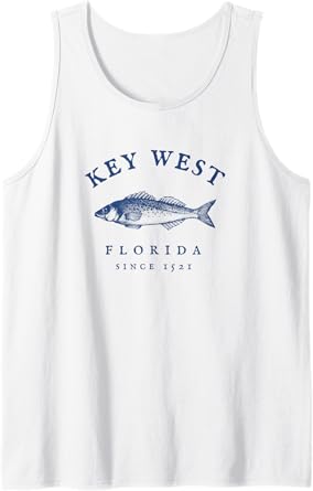 Key West Florida Vintage Fishing Tank Top