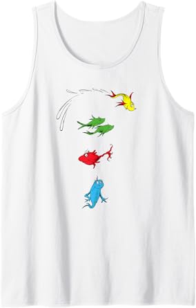 Dr. Seuss One Fish Two Fish Red Fish Blue Fish Tank Top