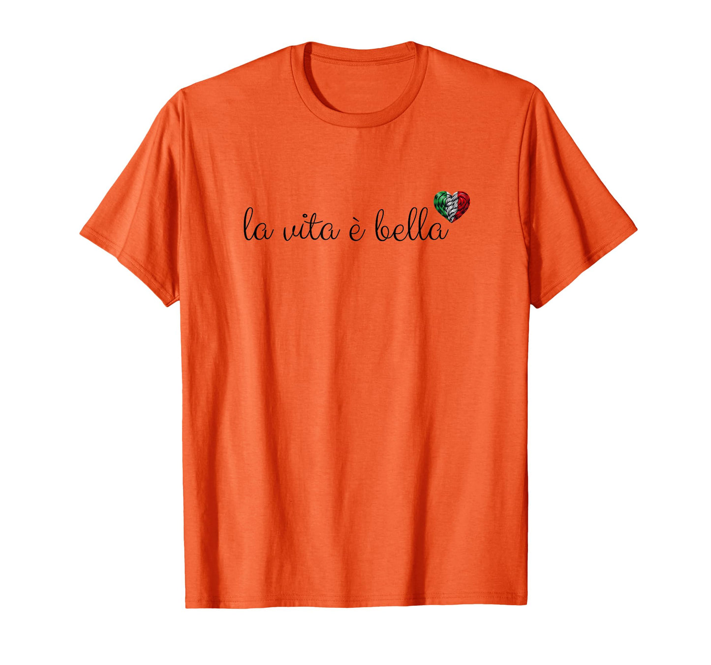 Cute La Vita E Bella Italian Flag Heart Life Is Beautiful T-Shirt