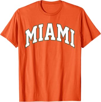 Retro Miami Men Miami Women Vintage Classic Orange Green FL T-Shirt
