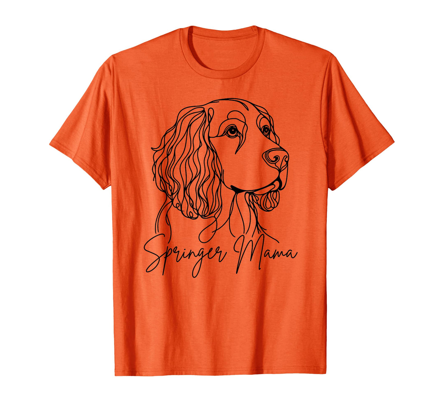 English Springer Spaniel Mama Springer Mom Line Art Artistic T-Shirt