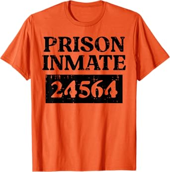Halloween Prisoner Prison Inmate Funny Costume Men Women T-Shirt
