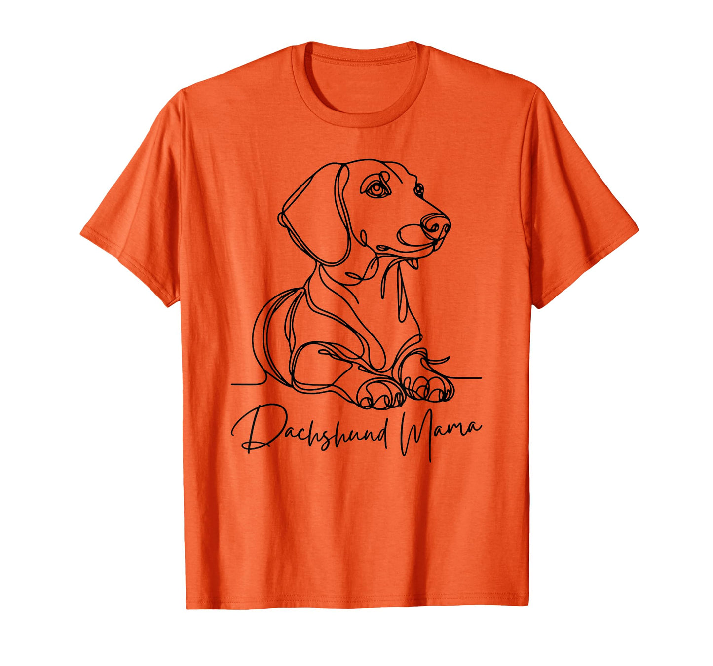 Dachshund Mama Dachshund Mom Line Art Wiener Dog Artistic T-Shirt