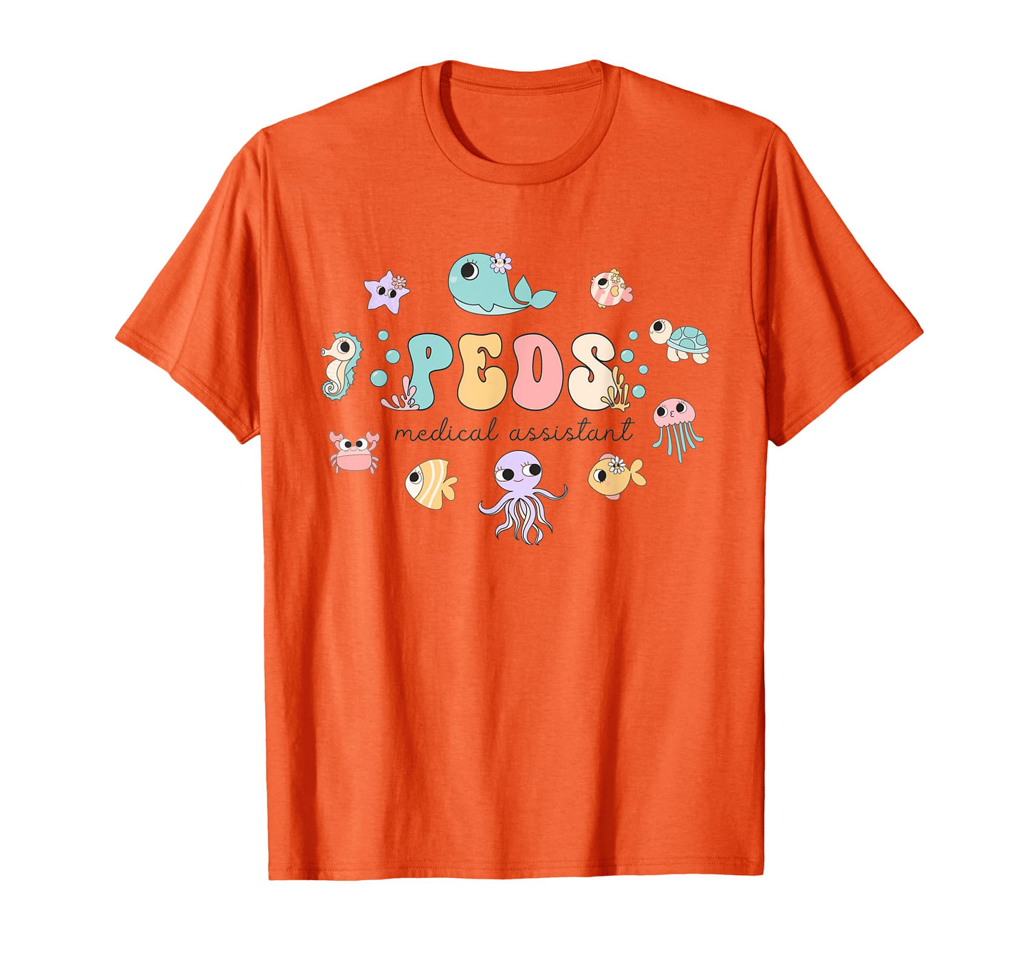 PEDS Medical Assistant Ocean Animal Pediatric MA Sea Life T-Shirt