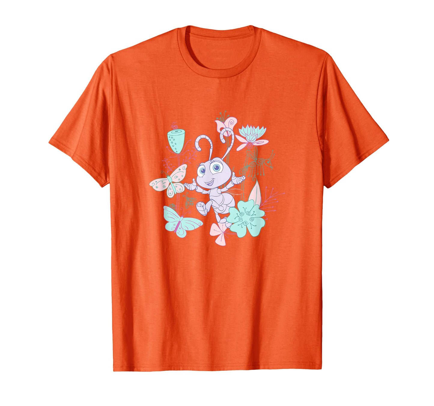 Disney Pixar A Bug's Life Princess Dot Cute Pastel Art Line T-Shirt