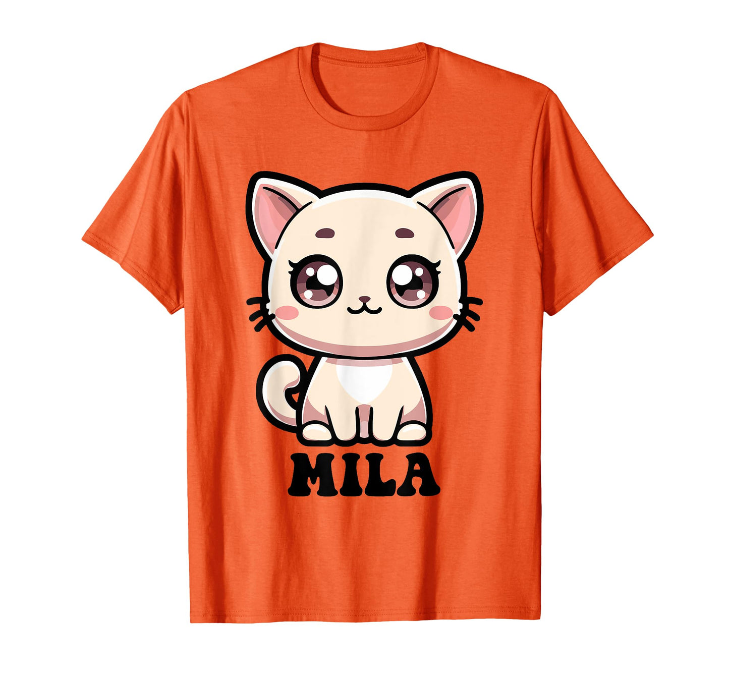 Mila Cute Kitty Cat Design for Girls Name Mila T-Shirt