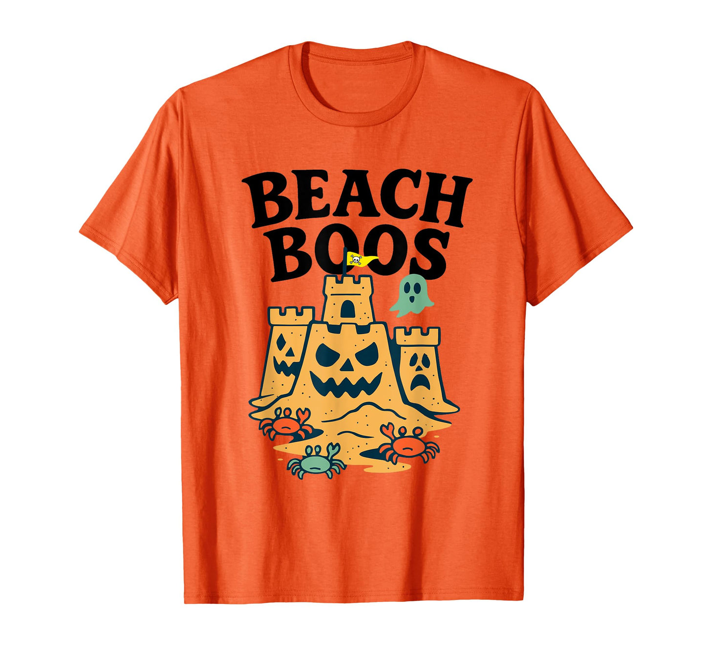 Halloween Beach Boos Sandcastle Ghost Crabs Spooky T-Shirt
