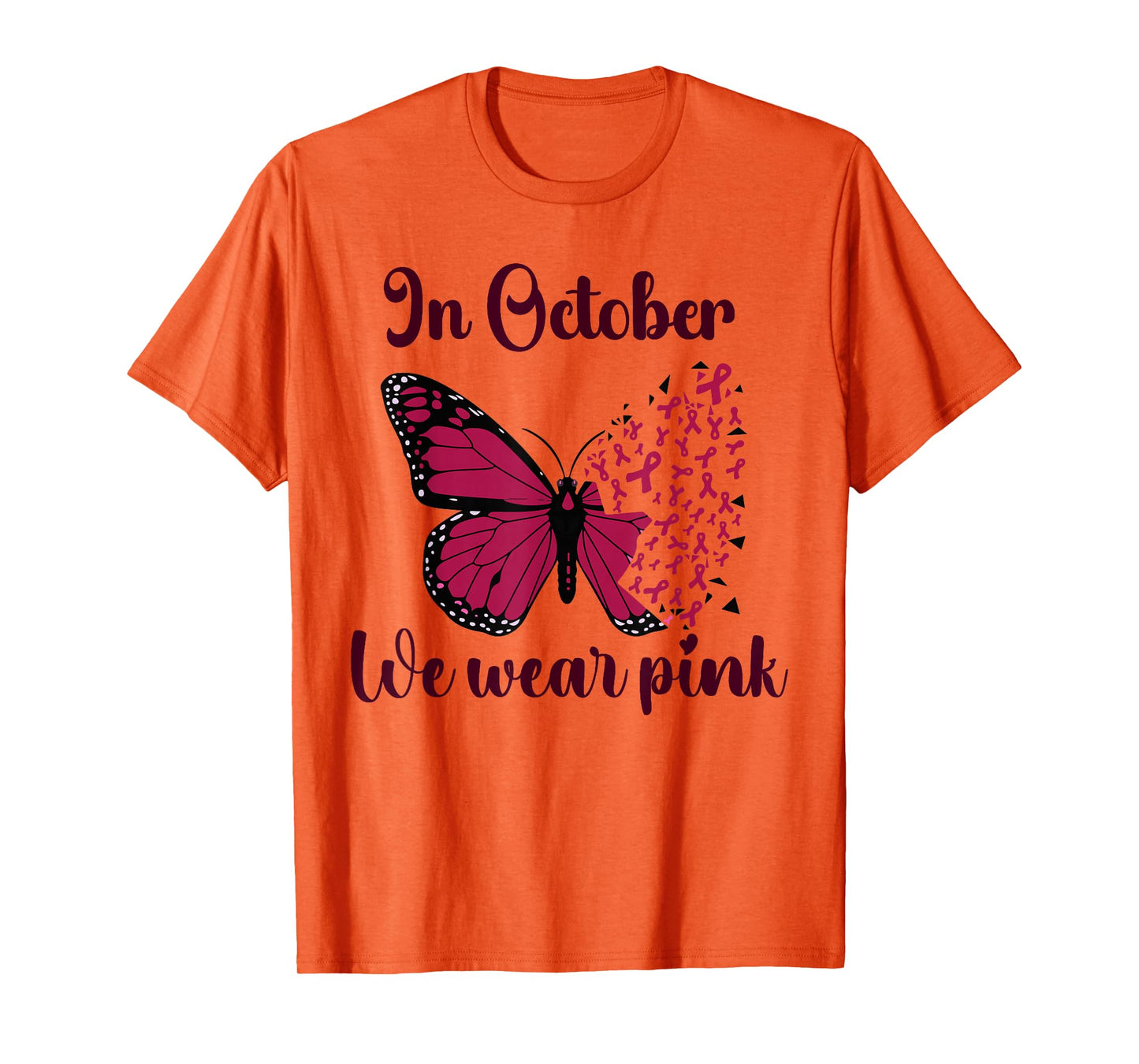 Halloween In October We Wear Pink Breast Cancer Awareness T-Shirt