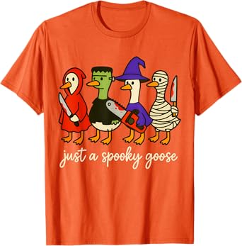 Halloween Goose Horror Movie Funny Halloween Costumes Goose T-Shirt