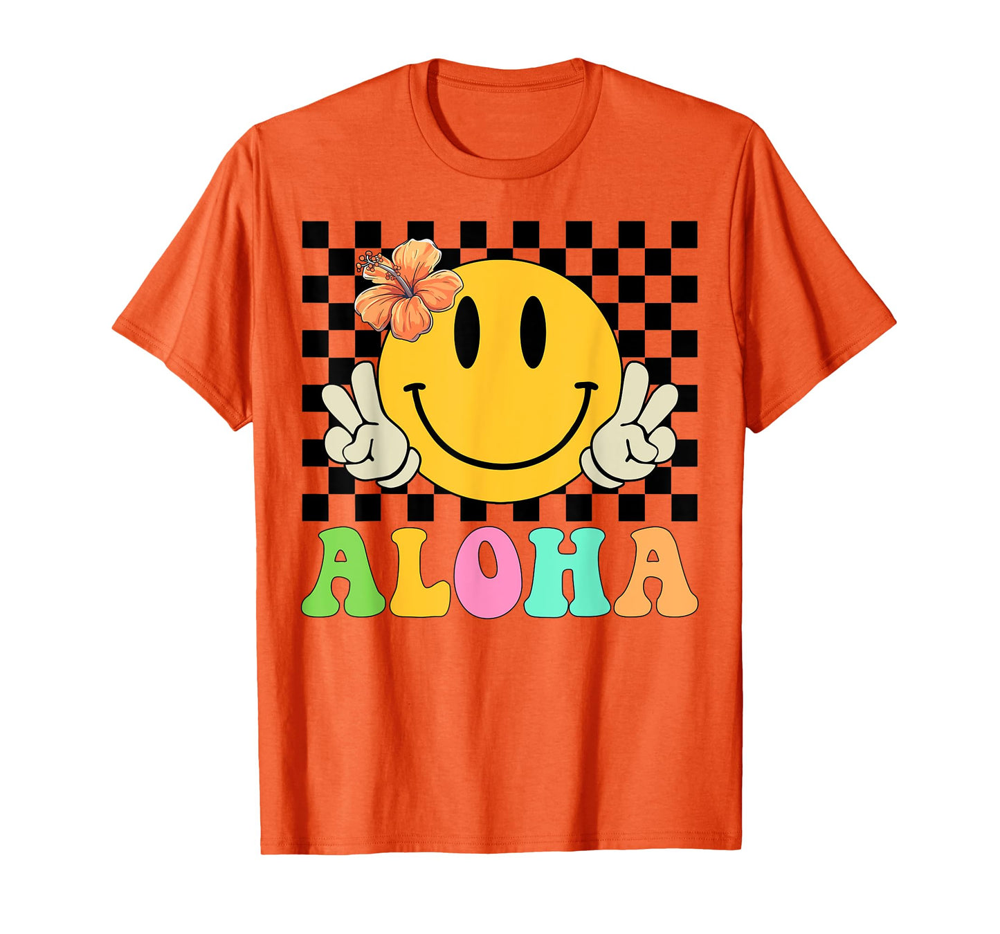 Aloha Shirt Happy Face Vacation Men Women Kids Hawaiian T-Shirt