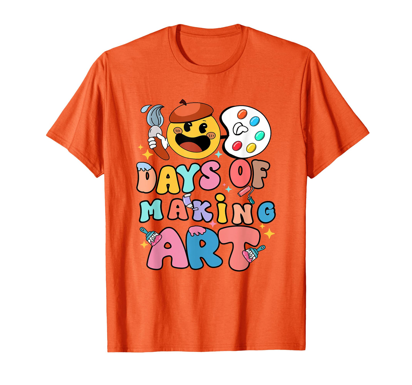 Art Teacher 100 Days Of Making Art Teacher 100th Days School T-Shirt