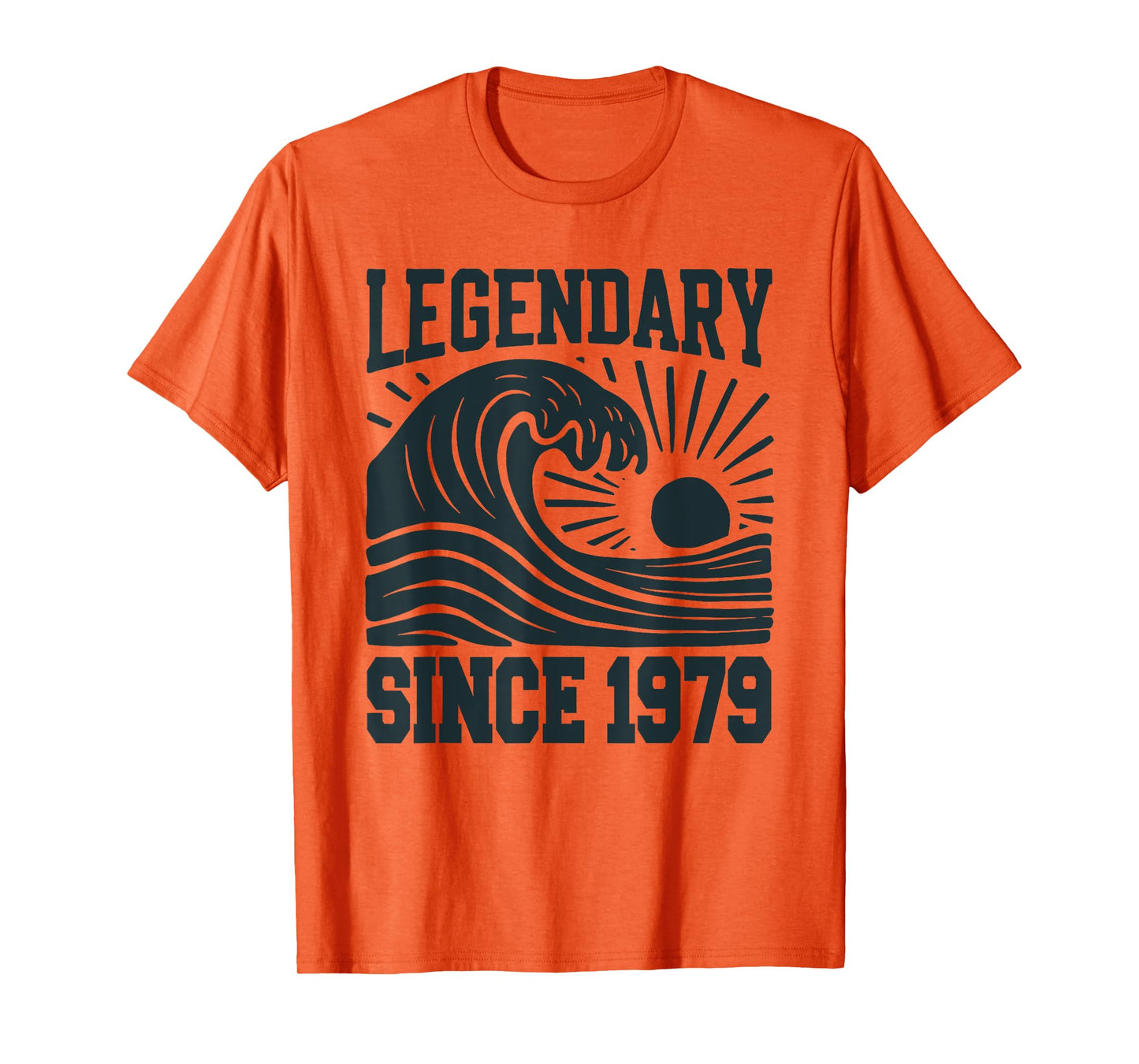 Legendary Since 1979 Birthday Vintage Retro Wave Sun T-Shirt