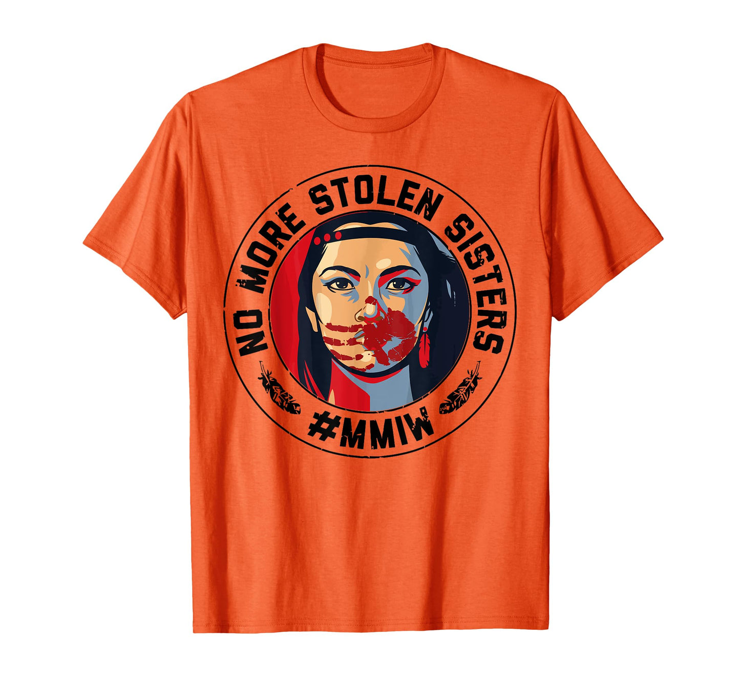 No-More Stolen Sister Red Hand MMIW Awareness America Native T-Shirt