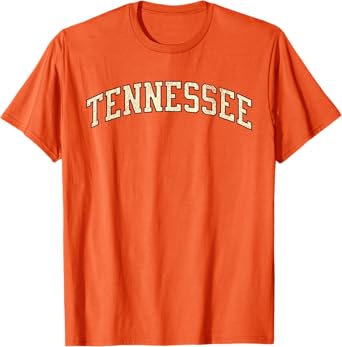 Vintage Tennessee Varsity Orange Distressed print T-Shirt