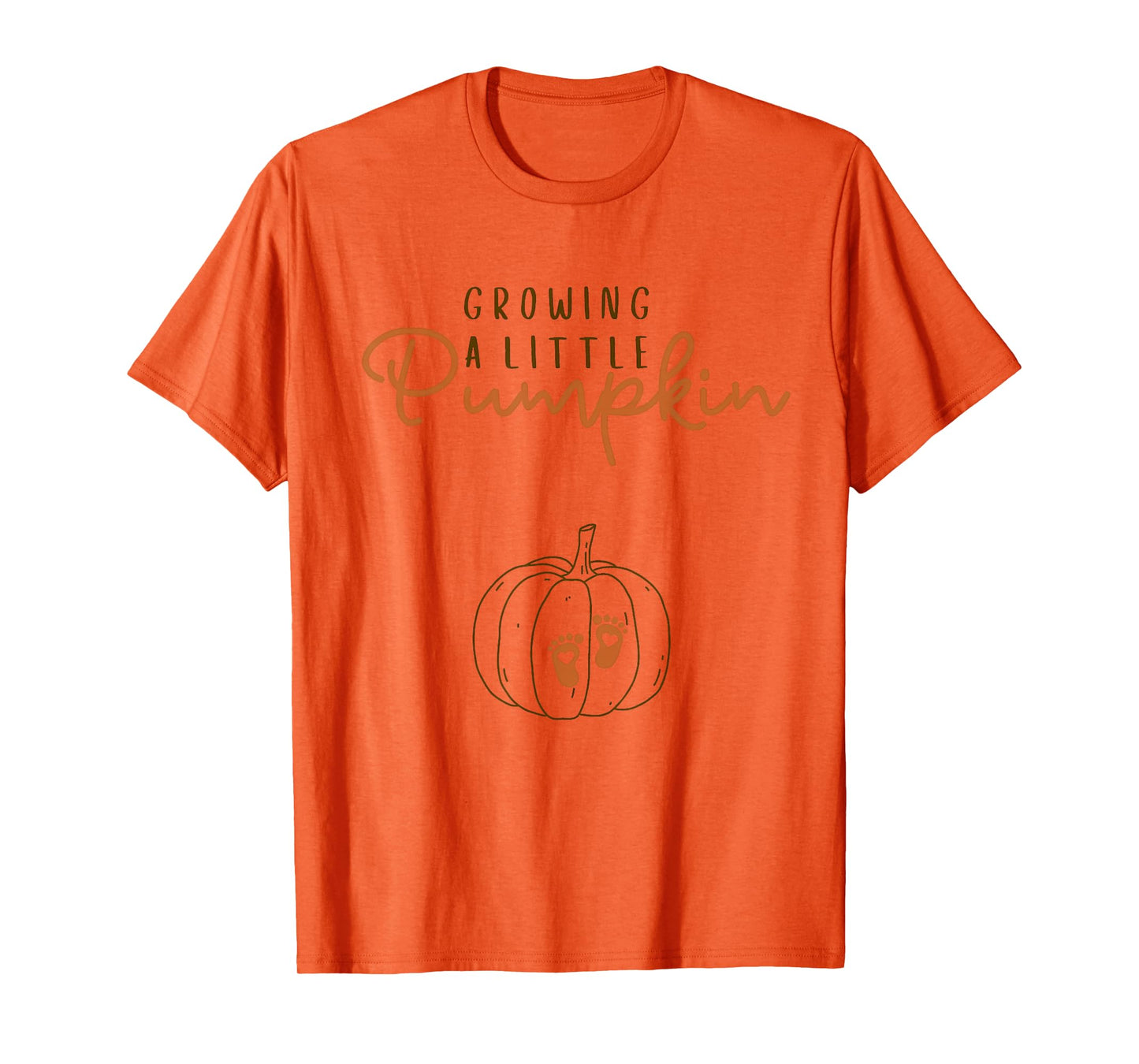 Growing A Little Pumpkin Pregnancy Reveal Halloween T-Shirt