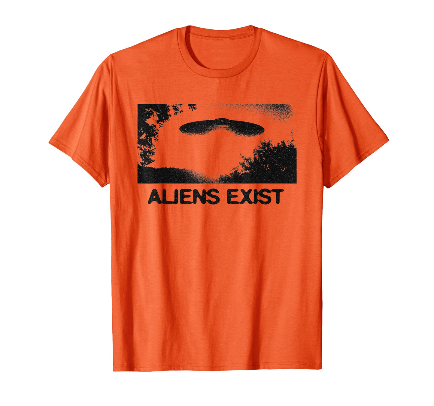 Aliens Exist UFO Sighting Retro Sci-Fi Graphic Tee T-Shirt