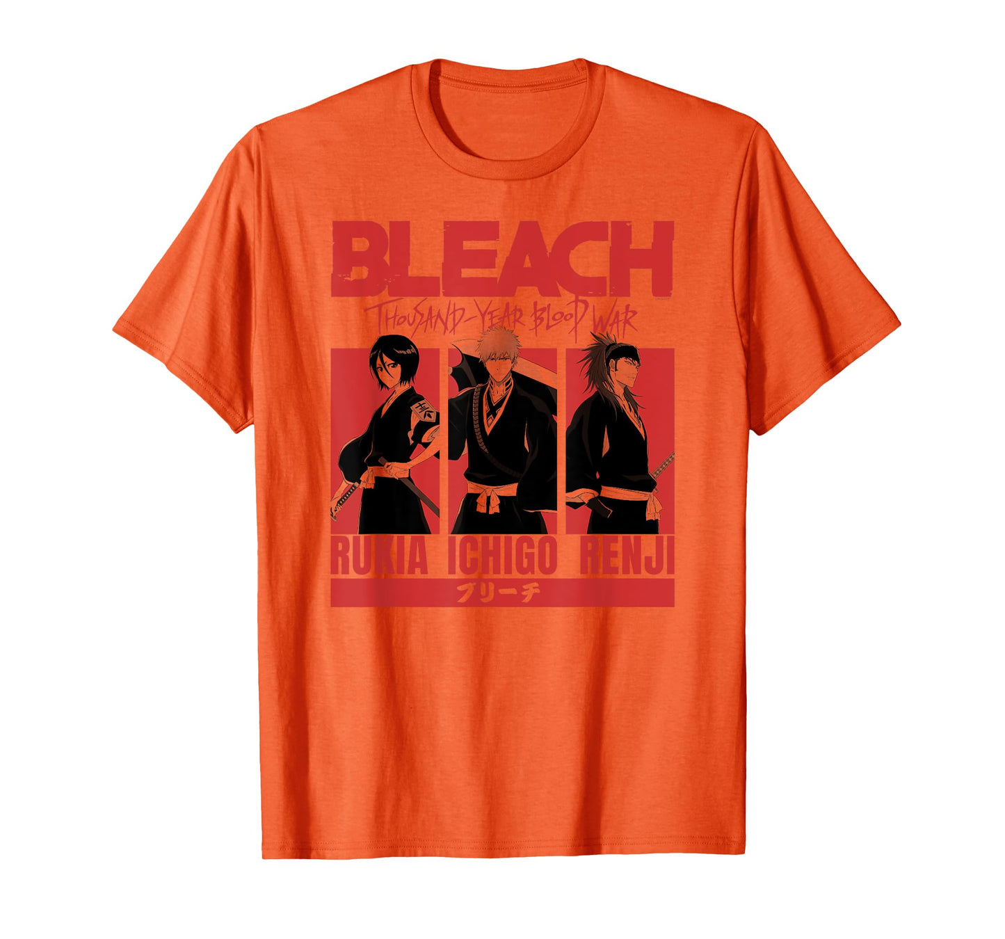 BLEACH: Thousand Year Blood Rukia Ichigo Renji Blocks Anime T-Shirt